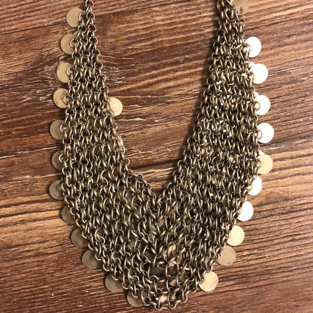 Cool Statement Silver chain mail necklace
